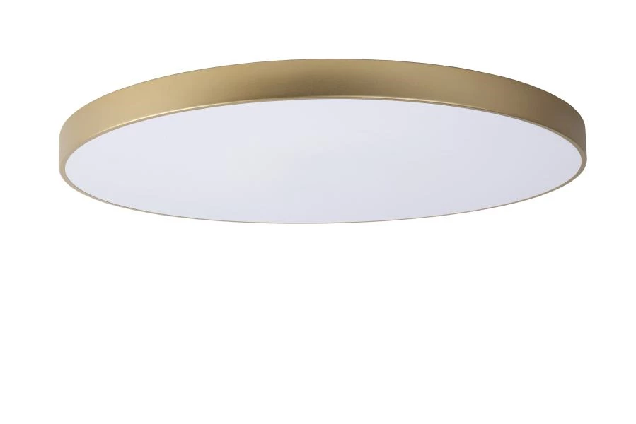 Lucide UNAR - Flush ceiling light - Ø 80 cm - LED Dim. - 1x80W 2700K - 3 StepDim - Matt Gold / Brass - off